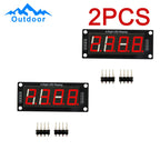 2PCS TM1637 4 Digit 7 Segment LED Display Digital Tube Module 0.56 Inch Time Clock Indicator Tube Module Red Blue Green Yellow