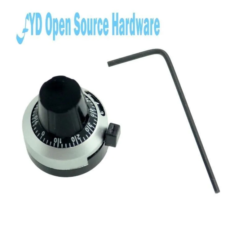 WXD3-13 3590S 4mm 6mm 6.35mm Potentiometer Precise Dial  knob  with locking  3590 Knob hat Kit