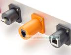 D-Type RJ45 Cat6 Ethernet Female to Female Coupler 1Gbps Flange Chassis Panel Mount Bulkhead Feedthrough LAN Network Extender