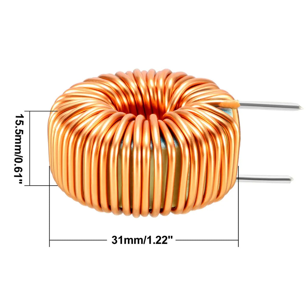 Uxcell Toroid Magnetic Inductor Monolayer Wire Wind Wound 10mH 3A Inductance Coil High Current Capability