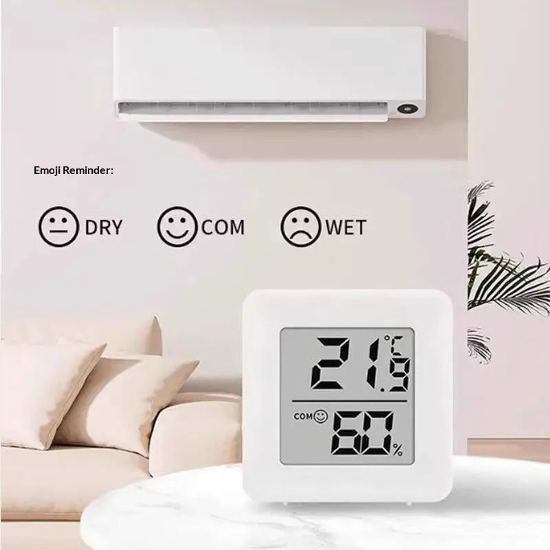 Temperature Gauge Mini LCD Digital Hygrometer: Indoor Room Humidity Meter Sensor Weather Home
