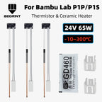 For Bambu lab P1S P1P Thermistor bamboo lab 24v 65w Caremic Heater Temperature Sensor 350℃ For bambulab Hotend Update parts