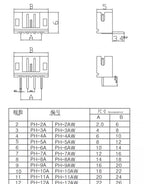 PH2.0mm Connector 2.0mm Pitch 2p3p4p5p6p7p8p 10p 11p12p 13p 15p 16pin Housing Straight/ Curved Pin Header Terminal JST PH2.0mm