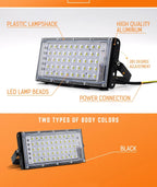 50W LED RGB Flood Light AC220V Outdoor Floodlight IP66 Waterproof Reflector Spotlight Red Green Blue 3 Color For Garden Lighting