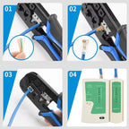 50/100pcs RJ45 CAT5 Cat6 Pass Through Connector Gold Plated Unmodule Plug Network RJ-45 Crystal HeadsEthernet Cables