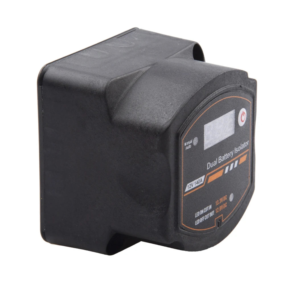 Dual Battery Isolator 12V 140A Auto Manual Voltage Sensitive Relay with Digital Voltmeter Smart VSR for Camper Car RV Yacht Boat