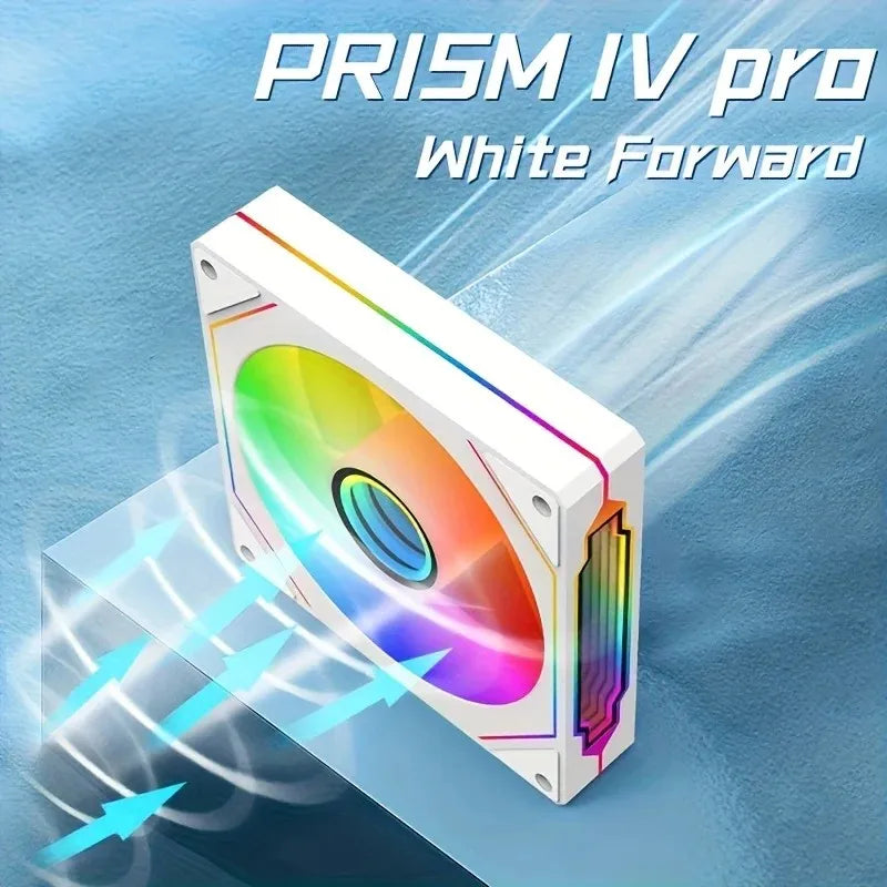 LDPCSJ 14cm ARGB PWM Quiet Computer Cooling Fan, LDPCSJ PRISM 4PRO PC Case Fan 61.5CFM High Airflow 650-1800RPM 12V 4 Pin Fan