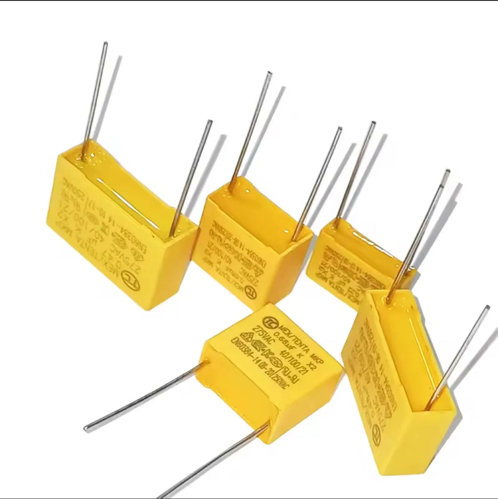10pcs X2 Safety capacitor 15mm 275VAC 275V 0.022UF 0.047UF 0.1UF 0.15UF 0.22UF 0.33UF 0.47UF 0.68UF 1UF Polypropylene film