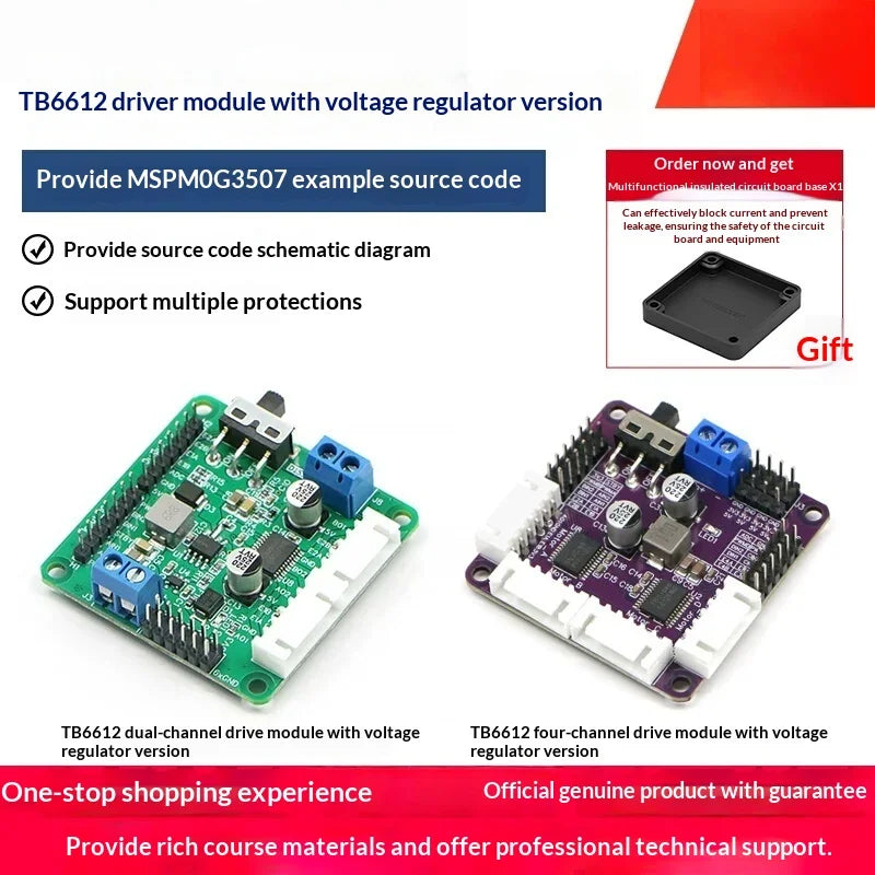 TB6612FNG Dual Channel Motor Driver Module with Voltage Regulator, 4-Way Better than L298N Original Chip for Smart Car C12H