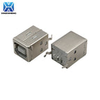 5pcs Square USB-B Type Female Socket 90/180 Degrees 4Pin Right Angle PCB Welding Connector For USB D-type Printer Interface