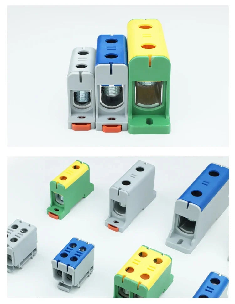 Aluminum Distribution Block Din Rail Mounting WKL 50/95/150/240 mm² Cable Power Connector Terminal Block Box