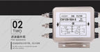 CW12B-60A-S EMI Filter, 380V Three-phase 3/4-wire AC Anti-interference Filter for Servo and Inverter
