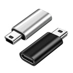 Mini USB to Type C Adapter 5 Pin Male Mini USB to Female USB Type C Data Transfer Connector for GoPro MP3 Camera PC Conventer