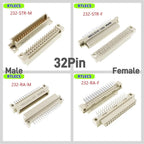 5 Pcs DIN 41612 Connector 20 30 32 48 64 96 Pin Plug Male Female Socket Vertical Right Angle Through Hole PCB Pitch 2.54 MM