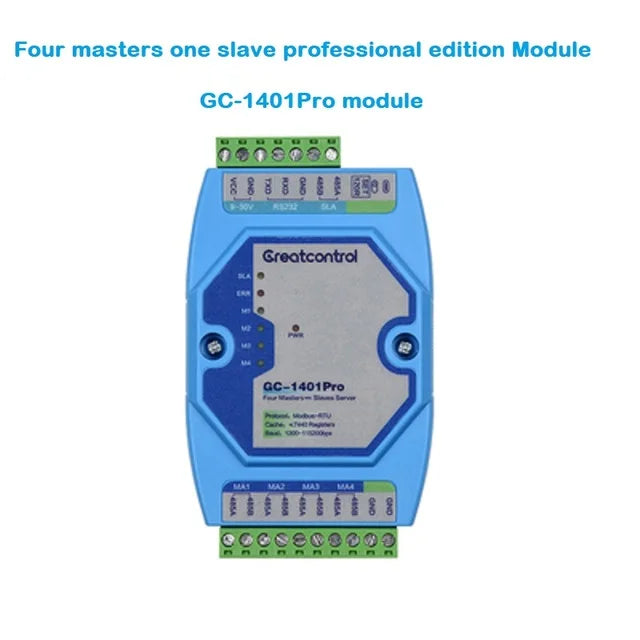 GC-1201Pro two master one slave server RS485 hub Modbus RTU communication protocol