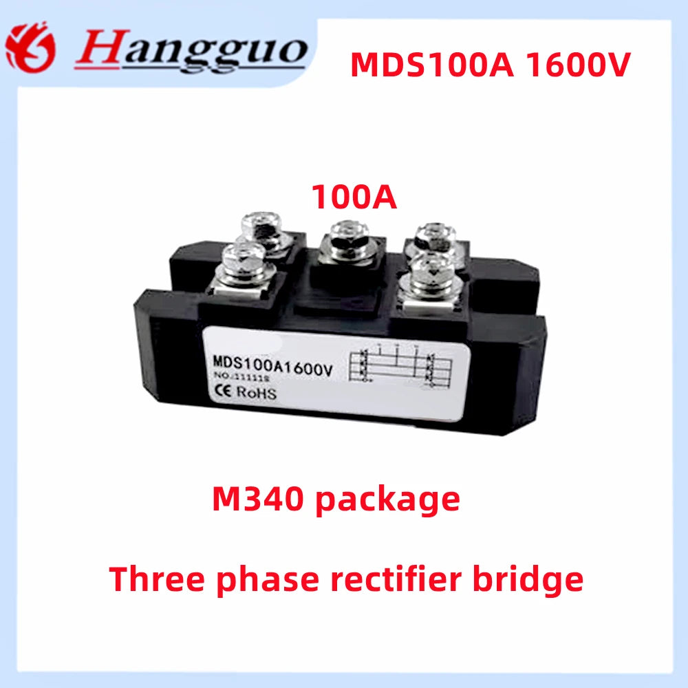 MDS60-16 60A 75A 90A 100A 120A 150A Three-phase Rectifier Module MDS100-16 AC/DC module 60A 1600V 3-Phase Diode Bridge Rectifier