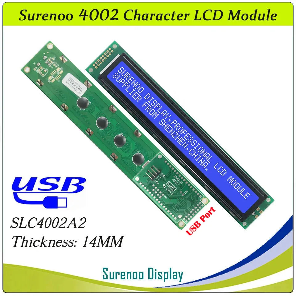 Serial IIC / I2C / TWI 4002 402 40*2 Character LCD Module Display Yellow Green Blue with Backlight for Arduino