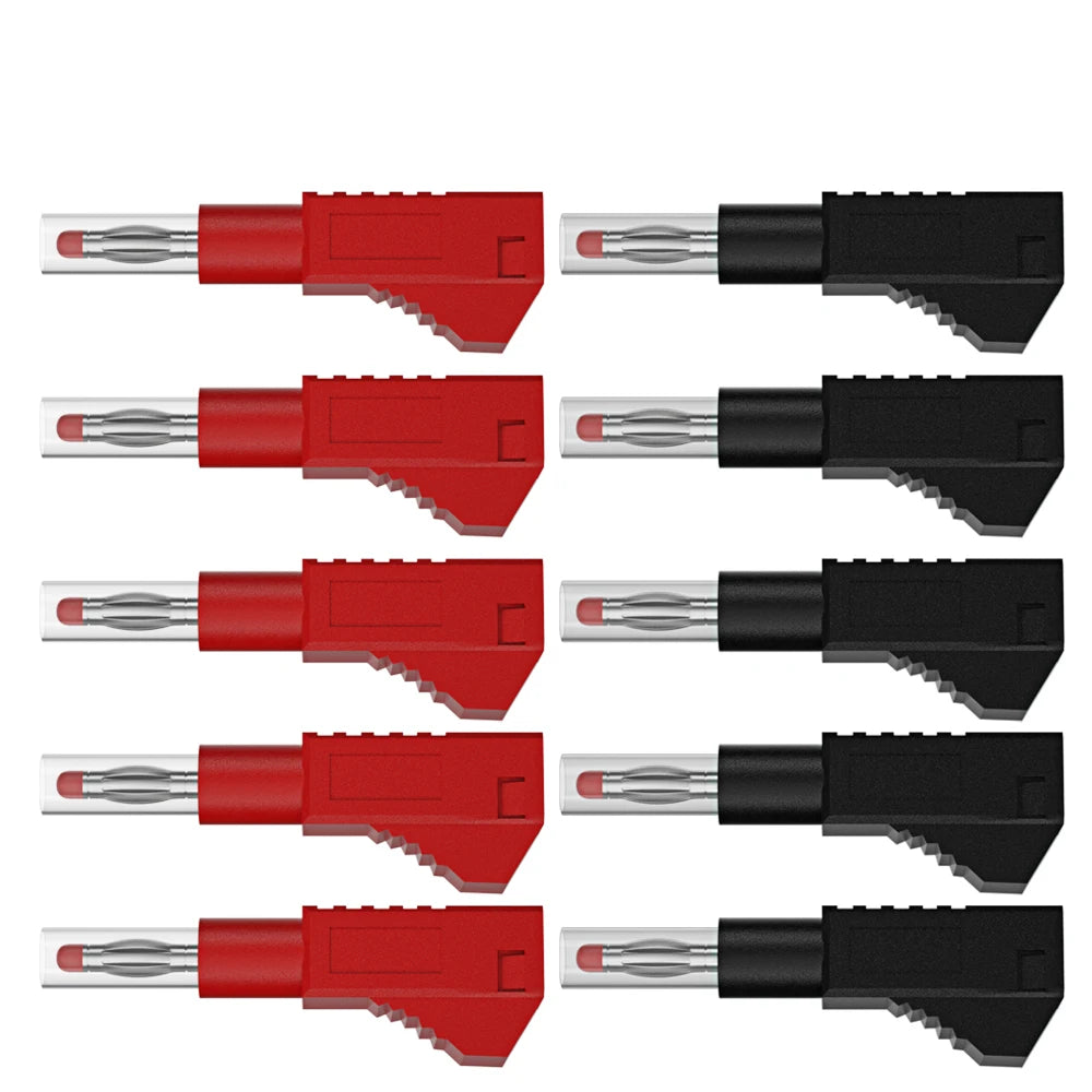 JZDZ 10PCS 4MM Banana Plug Safety Retractable Stackable Solder In Line DIY Assembly Test Leads Connectors J.10043