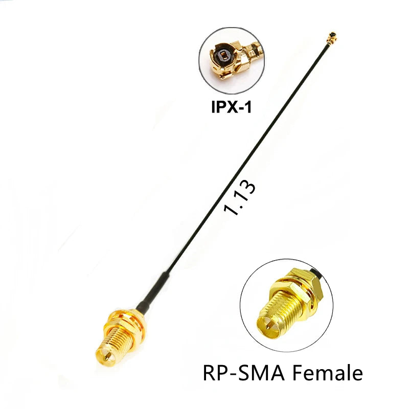 U.FL IPX IPX1 UFL to RP-SMA Female Bulkhead Antenna WiFi Pigtail SMA Connector 1.13 Cable For PCI Card Wireless Router