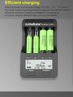 LiitoKala Lii-500 Battery Charger 4 Slot LCD Tester for 18650 26650 AA AAA Flashlight Vape Li-ion NiMH Rechargeable Cells