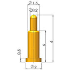 1Pcs Pogo Pin Connector Pogopin Battery Spring Loaded Contact SMD Needle PCB 1.8 2 3 4 5 6 7 8 9 10 12 mm