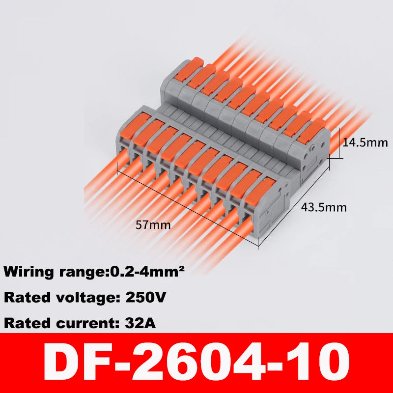 Plug-in Wire Connector 8/10/12 Pin Quick Wire Docking Plug Universal Compact Terminal Block High-Power Male and Female Docking