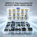 150PCS IC Chip Assortment Kit Operational Amplifier Oscillator PC817 NE555 LM358 LM324 Mixed Electronic Integrated Circuit Compo