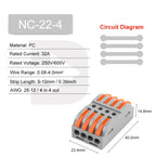 Quick Press Type Electrical Wire Connector Push-in Lever 2-12 Pin Compact Wiring Terminal Universal Splitter Cable Connectors