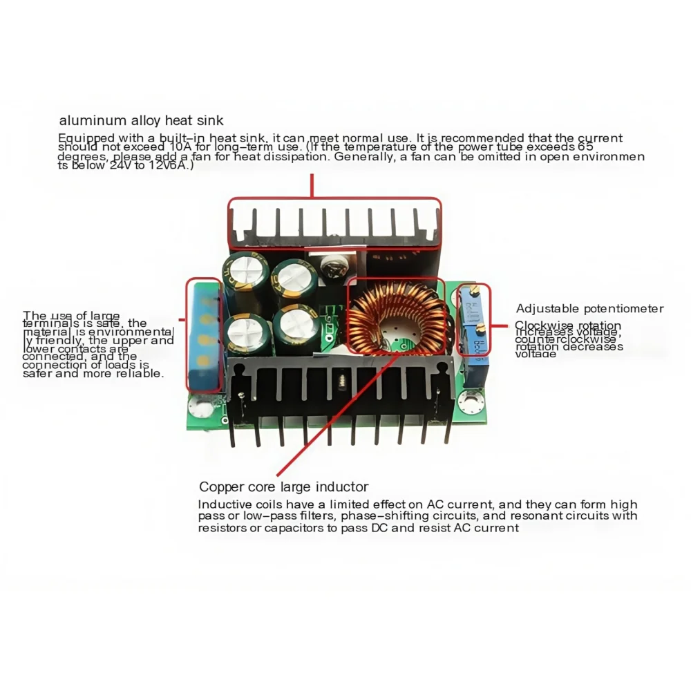 1PCS DC 9A 300W 150W Boost Converter Step Down Buck Converter 5-40V To 1.2-35V Power Module XL4016
