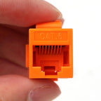 For RJ45 CAT6 Keystone Coupler Colorful Network Straight-through Connector Cat6 RJ45 Adapter Insert Inline Coupler CAT6 Keystone