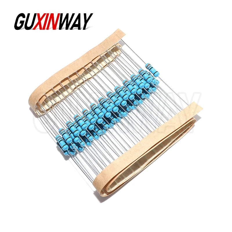 50Pcs Metal Film Resistor 1/2Watt 0.5W 0R-4.7M 0.12R 0.15R 0.18R 91R 110R 120R 130R 910K 1M 2.2M 4.7M Metal Film Resistor