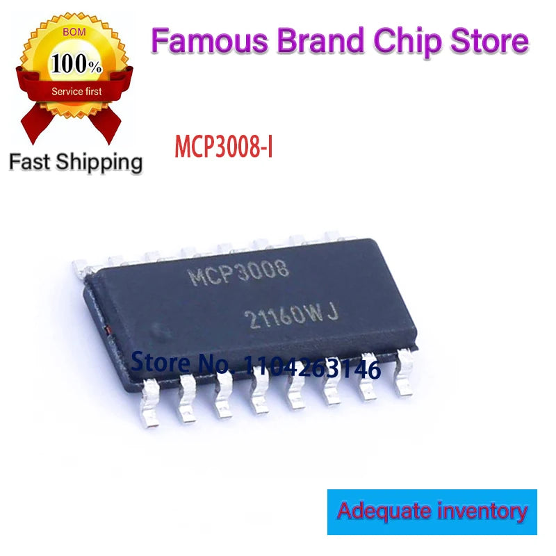 5PCS~20PCS/LOT  MCP3008-I/SL  MCP3008 MCP3008-ISL SOP16 NEW