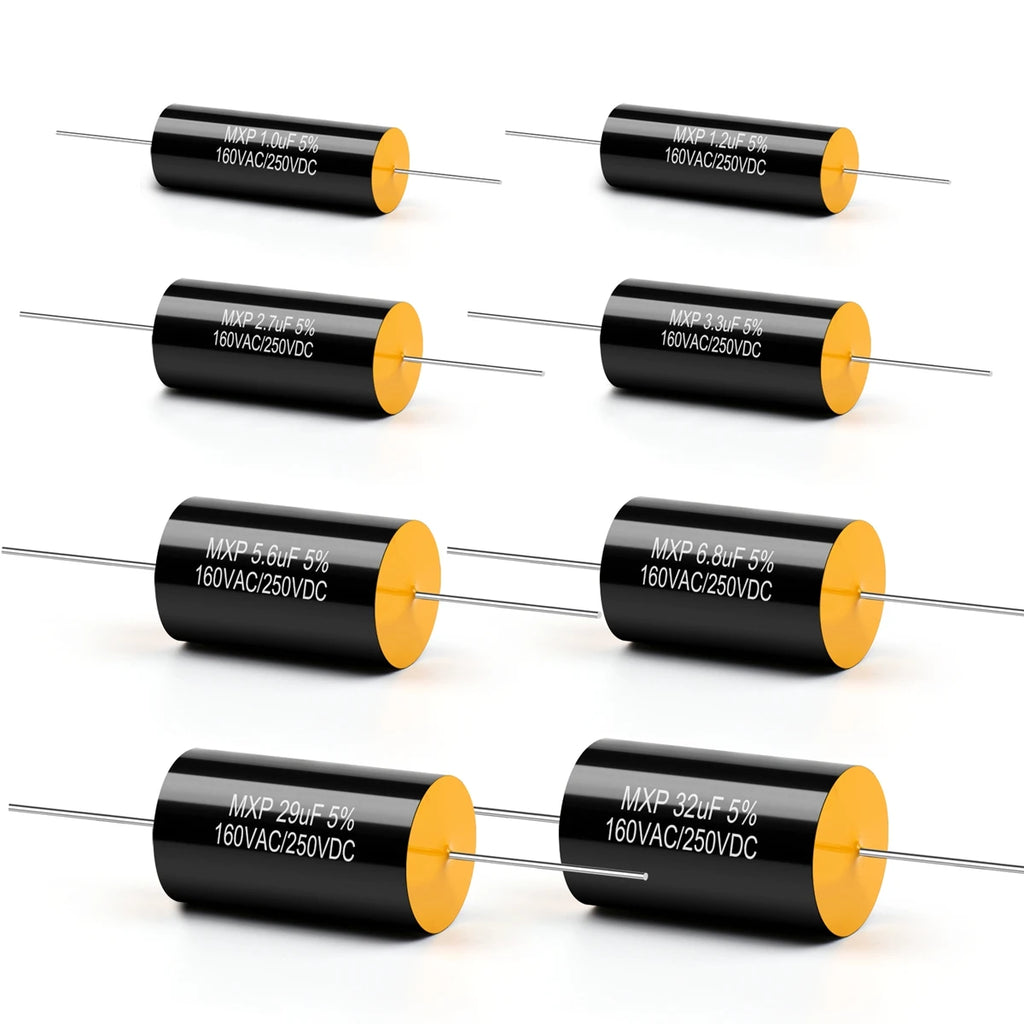 2Pcs Audio Capacitor MXP Audiophile Frequency-Divided Divider 250V/160V 0.22UF 0.68UF 1.5UF 2.2UF 4.7UF 6.8UF 10UF 18UF 22UF
