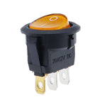 4Pcs 12V/220V Led Switch 16A 12V Light Switch Power Switch Car Button Lights ON/OFF 3pin Round Rocker Switch KCD1