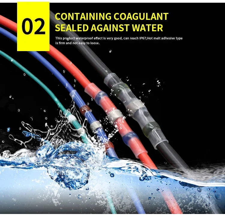 1/3/5 Boxed Solder Seal Wire Connector 3:1 Heat Shrink Sealed Insulated Butt Splice Terminal Waterproof Butt Connectors Kit