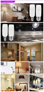 No Flicker 5W 10W 15W 20W LED Cylindrical Corn Bulb E27 E14 Light Bulb AC220V LED Lamp Home Decoration Chandelier Candle Light