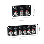 3/6 Gang Toggle Switch Panel On/Off Rocker Toggle Switch with 10A Fuse Racing Cars RV Camper Marine Boat Yacht 12V/24V Switches