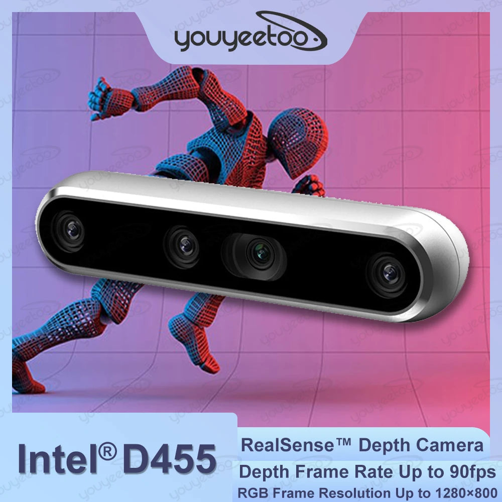 Intel RealSense Depth Camera Binocular D455 Inertial Measurement Unit 30fps RGB Resolution 1280x800 3D Sensing & Computer Vision