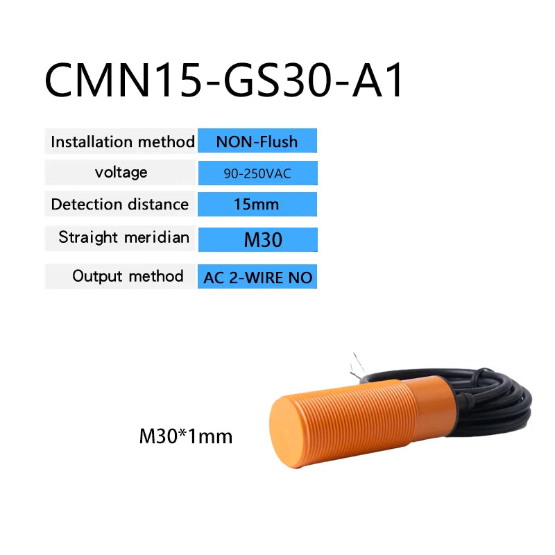 Feed Sensor M30 12-24VDC/20-250VAC Capacitive Proximity Sensor DC 3-WIRE AC 2-WIRE Switch Sensor