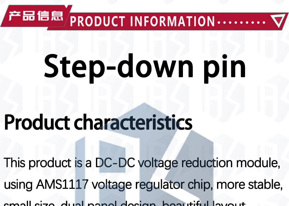 1PCS/5PCS High-Quality AMS1117-3.3 LDO Module: 5V to 3.3V DC-DC Step-Down (800mA Buck Regulator)