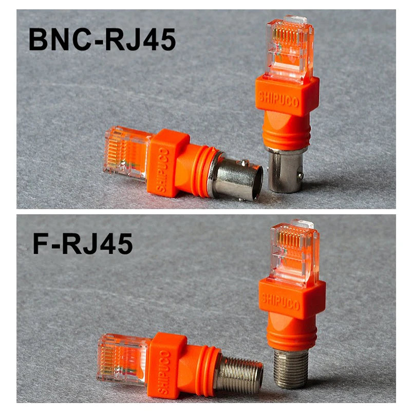 1pcs RJ45 To RF Converter Wire Connector BNC Female To RJ45 Male Coaxial Barrel Coupler Adapter For Monitoring