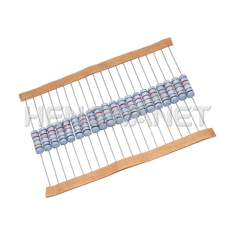 20pcs 2W 5% Wirewound Resistor Fuse 0.05R 0.1R 0.15R 1R 2.2R 4.7R 5.1R 10R 20R 22R 47R 51R 100R 0.1 0.22 0.33 0.47 0.5 1 ohm