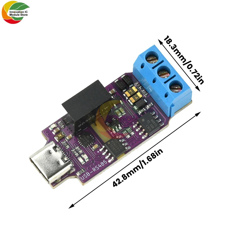 USB to RS485 Isolated Serial Port Module, Automatic Commutation, High-Speed 2Mbps Communication Power Isolation Module Type C