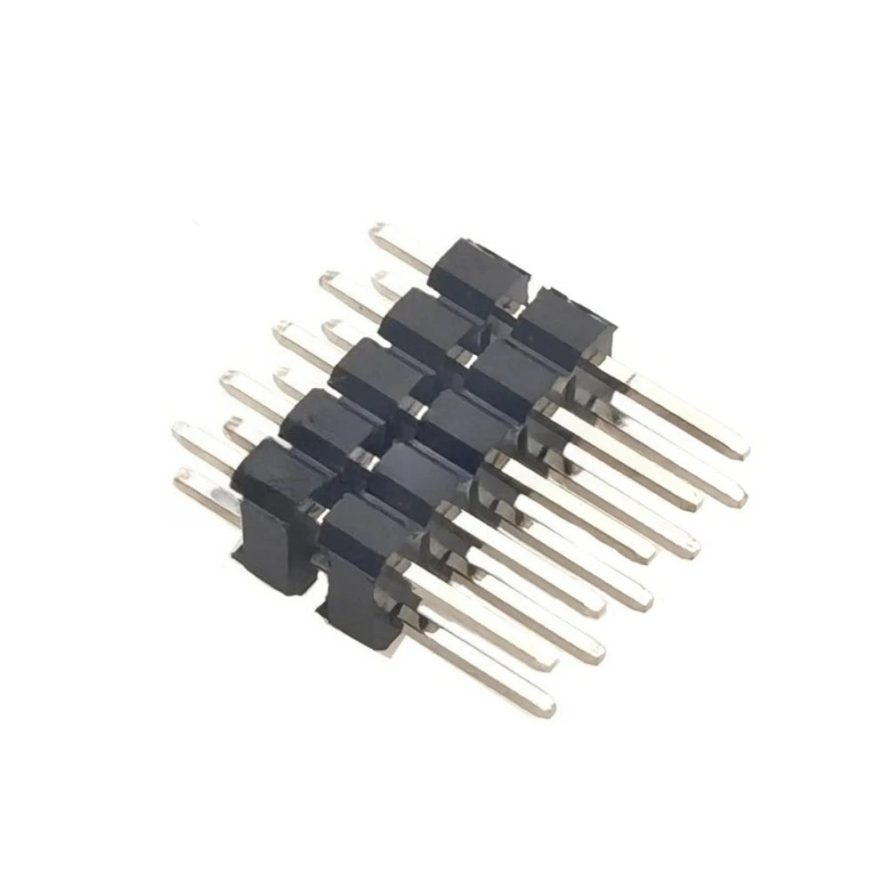 50pcs 2.54mm Straight 2x2/3/4-40p L11.5/13/15/17/19/21/25-50mm Gold Dual Row Double Insulation PCB Board Spacer Male Pin Header