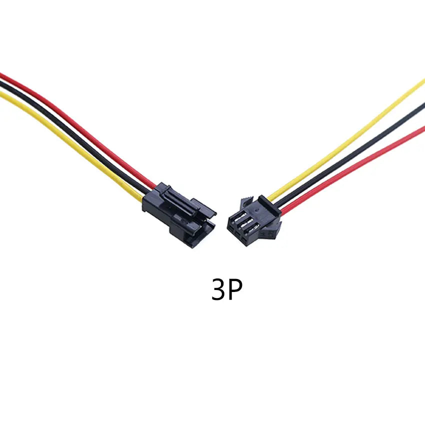 YuXi 1/2/5 Pairs JST SM 2.54mm 2/3/4/5/6Pin Plug Male Female Connector 20cm Wire Cable for LED Light Strip