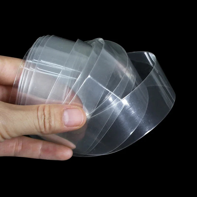 1m/5m Clear PVC Heat Shrink Tube Width 50mm ~ 500mm 18650 Lipo Battery Pack Insulated Cable Sleeve Protection Battery Film Wrap