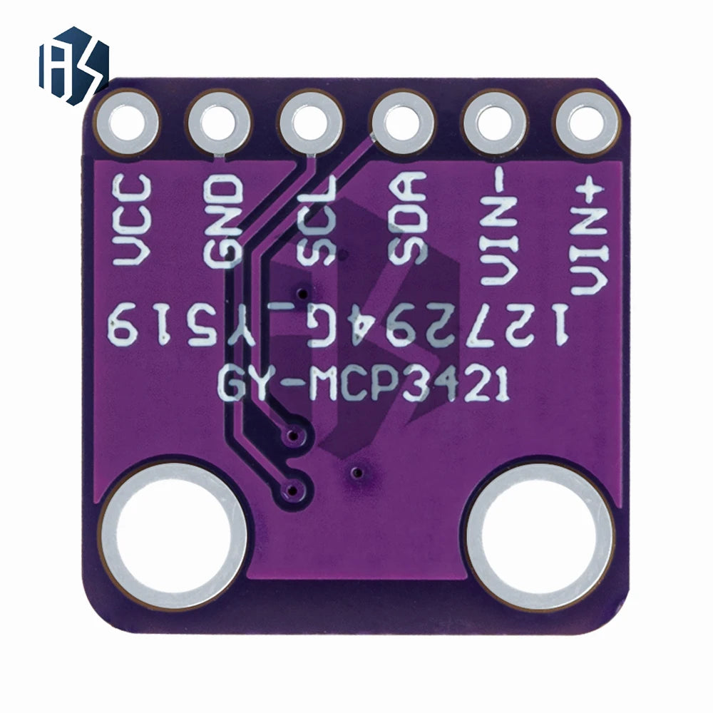 MCP3421 I2C Delta-Sigma ADC Evaluation Module - SOT23-6 Board for PICkit Serial Analyzer (Model: GY-MCP3421)