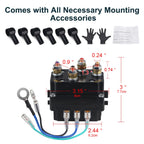 12V 24V universal winch electromagnetic relay contactor winch rocker switch thumb 250A combination kit For ATV/UTV 4WD Winches
