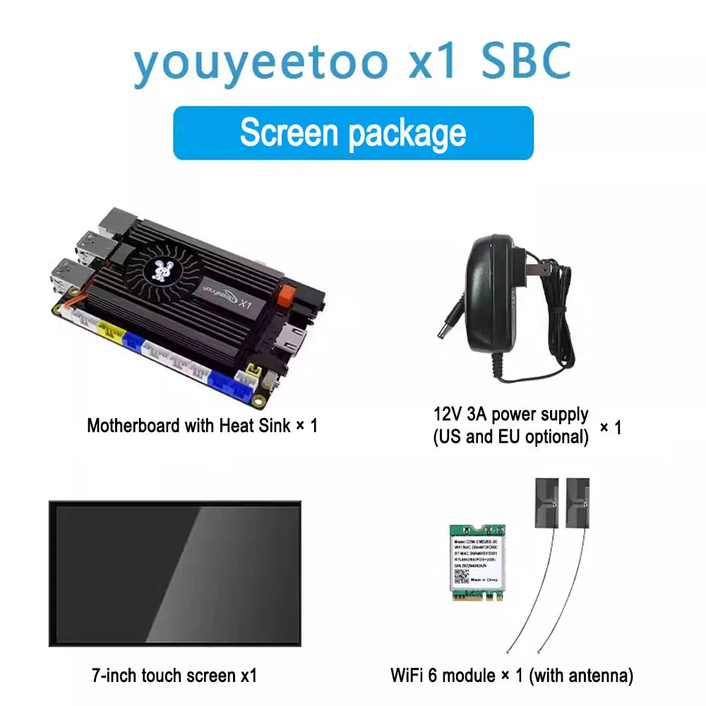 Youyeetoo X1 SBC Intel 11th Gen Jasper Lake N5105 Development Board X86 Computer Windows 10/11 Pro Ubuntu OS Support WiFi 6,NFC