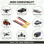 XT60 Male Female Connector Plug with 14 AWG Soft Silicon Wire 100mm Extension Cord for RC Lipo Battery FPV Drone Expand 4-6pair